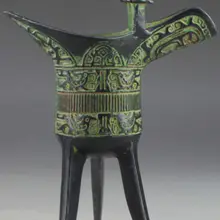 Изысканные украшения восточные китайский старая бронза ручной работы блинтования Вино Кубок