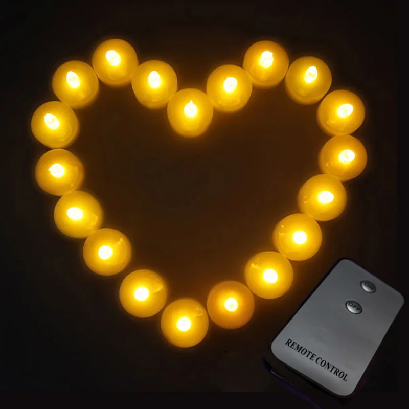 (24pcs candle+1pcs remote) Yellow Flickering LED Candle Light Remote