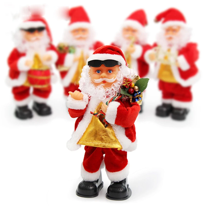 Nova chegada pai natal papai noel dançando música cantando figuras de natal  decoração de natal|christmas decorations|christmas santa clauschristmas  santa - AliExpress