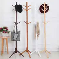 174 ซม. 8 ตะขอโมเดิร์นผ้า Coat Racks ชั้นยืน Hall เฟอร์นิเจอร์ไม้ที่เรียบง่ายชั้นเสื้อผ้า Rack, ห้องนอนห้องนั่งเล่น