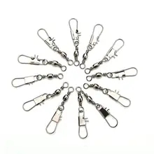 100 шт. интерлок оснастки шарикоподшипник Поворотный Роллинг твердые кольца Рыбалка Разъем#7 3,8 см Длина океана рыбацкая лодка крючки