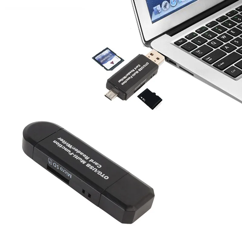 USB Multifunction Card Reader SD Card TF Triplet OTG Smart Adapter For Macbook