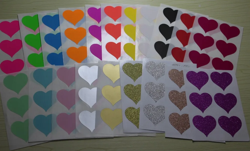 20 Mixed colour packs of plain stickers2