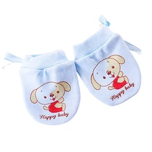 Детские милые Мультяшные детские перчатки с защитой от царапин для мальчиков и девочек, регулируемые варежки для новорожденных