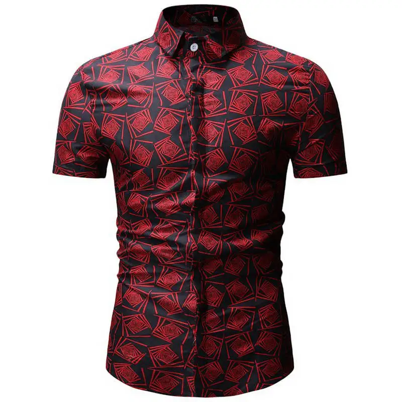 Лидер продаж Для мужчин s летние пляжные гавайская рубашка 2019 бренд короткий рукав плюс цветочные рубашки Для мужчин Повседневное праздник