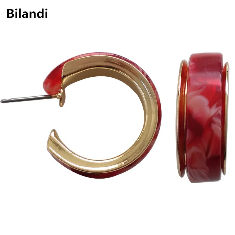 

Newest Designs Jewelry Fancy Acrylic Hoop Earrings For Women