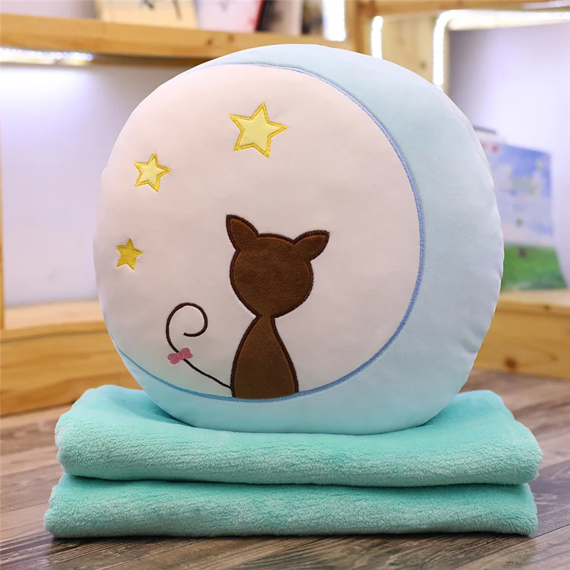 Kawaii плюшевый теневой кот игрушки Мягкая диванная подушка воздухопроницаемое одеяло детское одеяло милый подарок к Рождеству для девочек детей