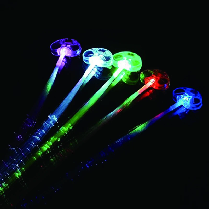 12pcslot Glowing Flash LED Hair Braid Led Hair Lights Wigs Clip Hairpin Clip Christmas Halloween Props Party Decoration (10)