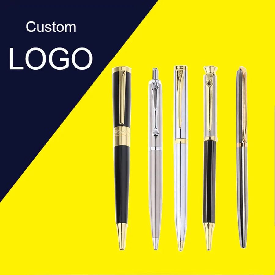 

Customized Logo Metal ballpoint Pen Stationery Personalised Advertising Promotional Pens Company for Souvenirs Bussiness Gift