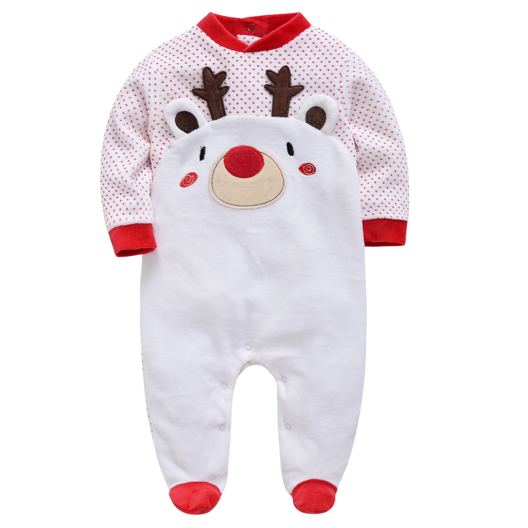 

Macacao Bebes New Born Baby Winter Clothes Full Sleeve Romper Deer Embroidery Baby Girl Jumpsuits Recem Nascido