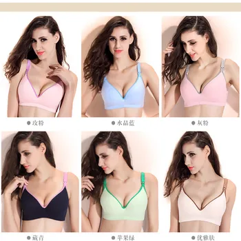 

2017 New Breastfeeding cotton Maternity Nursing Bra sleep bras for nursing pregnant women soutien gorge allaitement underwear