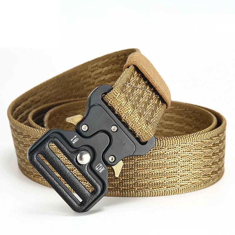 [DWTS]Mens Canvas Belt Male Tactical Belt Men Outdoor Army Belt 100% Nylon Training Military Belts High Quality cinturon tactico