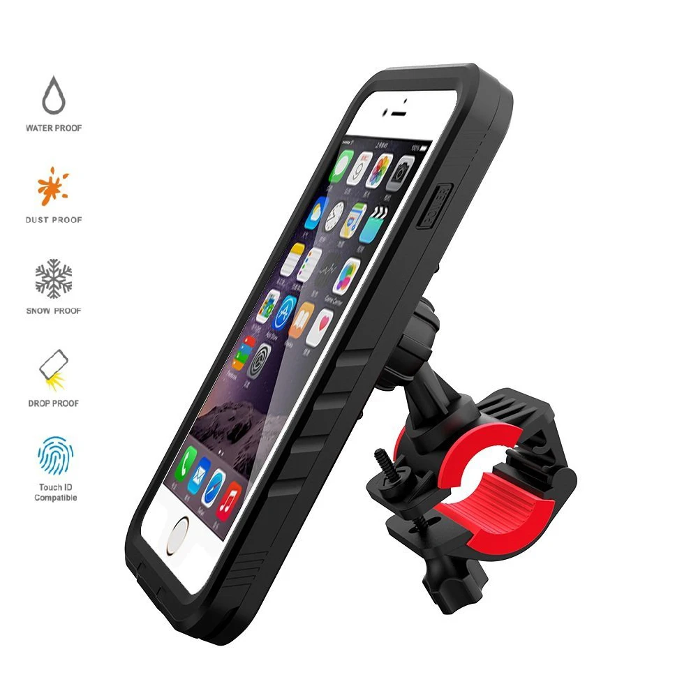 Велосипедное крепление для iPhone 7 Plus/8 Plus Водонепроницаемый Чехол, велосипедная стойка для мотоцикла и держатель для мотоцикла с поворотом 360