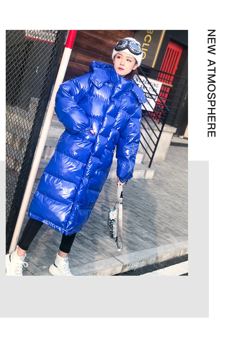 Зимняя куртка, женское хлопковое пальто, модная свободная уличная хлопковая стеганая куртка, Женская парка с длинным капюшоном, толстая теплая верхняя одежда 845