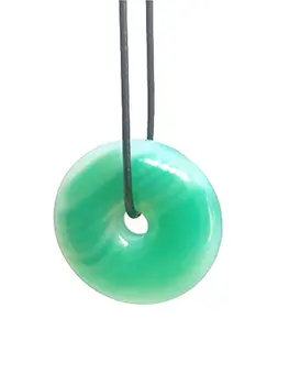 

Natural Green Jade Round Gemstone Sweater Chain Pendant Necklace Jewelry Gift Wholesale