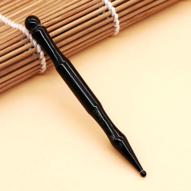 

Natural Horn Pencil Meridian Point Sticks Facial Eye Care Tool Scraping Board Massage Stick Detox Beauty Dialing Acupoint Pen