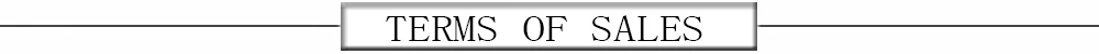 terms of sales