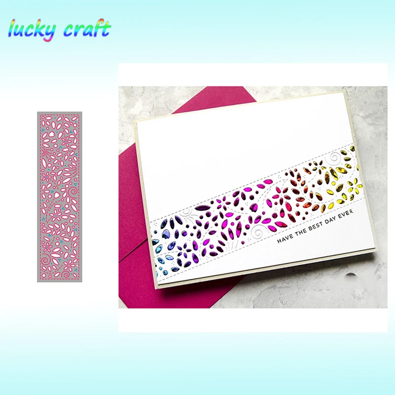 

Luck YCraft Rectangle Petals Hollow Metal Cutting Dies for DIY Scrapbooking Embossing Paper Cards Making Crafts Dies Cut 2019