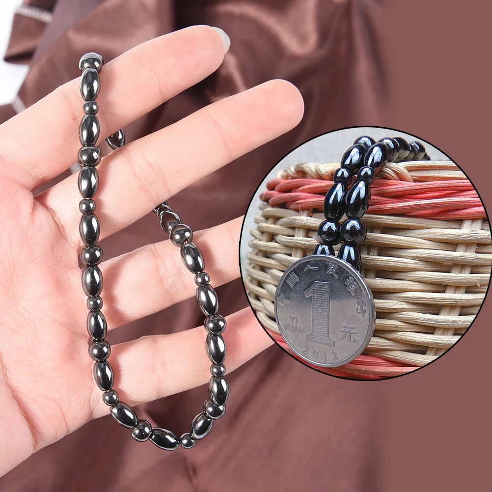 

Black Magnetic Therapy Anklet Beads Foot Chain Healthy Weight Loss Ankle Bracelet For Women Men Slimming