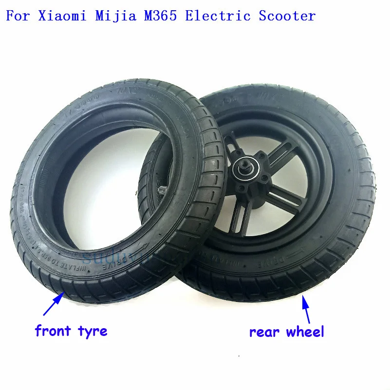 Модернизированная 10 дюймов Xiao mi jia M365 mi шина для электроскутера шины толстое инфляционное колесо 10 ''пневматическая внутренняя камера колеса+ обод