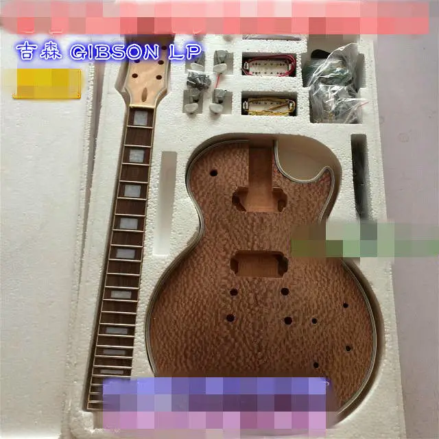 

DIY Electric Guitar Kit unique Body Rosewood Fingerboard Neck for LP