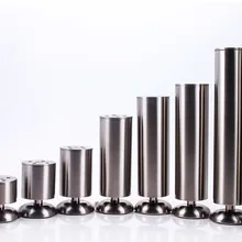 4 шт./лот Регулируемая по высоте мебель ноги серебро Нержавеющая сталь стол кровать диван уровень ноги шкаф ноги мульти-размер C116