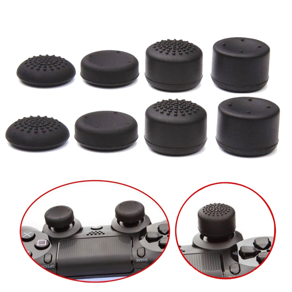 Bevigac 8 шт. контроллер Thumb Stick Grip cap чехол кожный чехол для sony Play Station Dualshock PS 4 3 2 PS4 PS3 PS2 игровая консоль