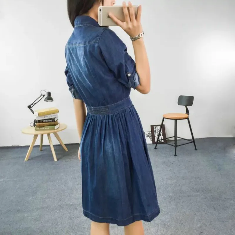 2018 New Arrival High Quality Plus Size Women's Clothes Female Fashion Casual 4XL Blue Denim Dress Elegant Slim Jeans Dresses 2018 New Arrival High Quality Plus Size Women's Clothes Female Fashion Casual 4XL Blue Denim Dress Elegant Slim Jeans Dresses