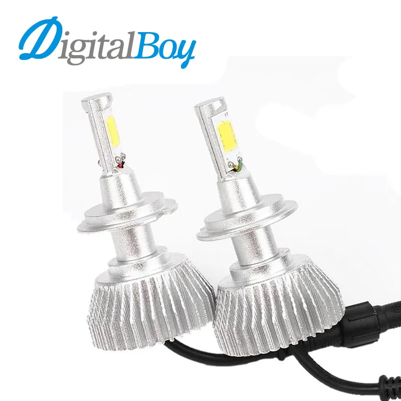 Digitalboy Car H7 LED Headlight Bulbs 12V 60W Single Beam Auto Headlamp All In One Car LED