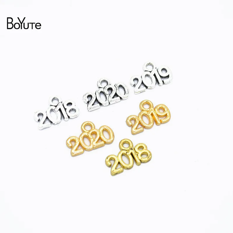 BoYuTe (100 шт./лот) 14*9 мм металлический сплав 2019 2020 2021 2022 год сувенирные подвески