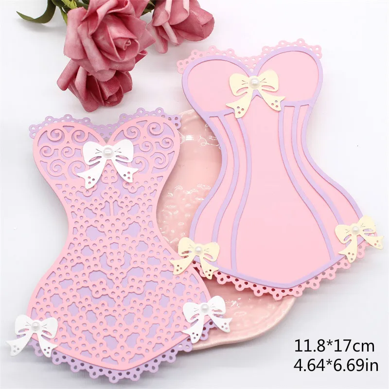 

KSCRAFT Large Size Cute Corset Metal Cutting Dies Stencils for DIY Scrapbooking/photo album Decorative Embossing DIY Paper Cards