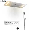 Luxury Shower Set Accessories Ceiling Multifunction Led Strip Shower Head Set with Rainfall Waterfall Spray Mist Water Column ► Photo 2/6