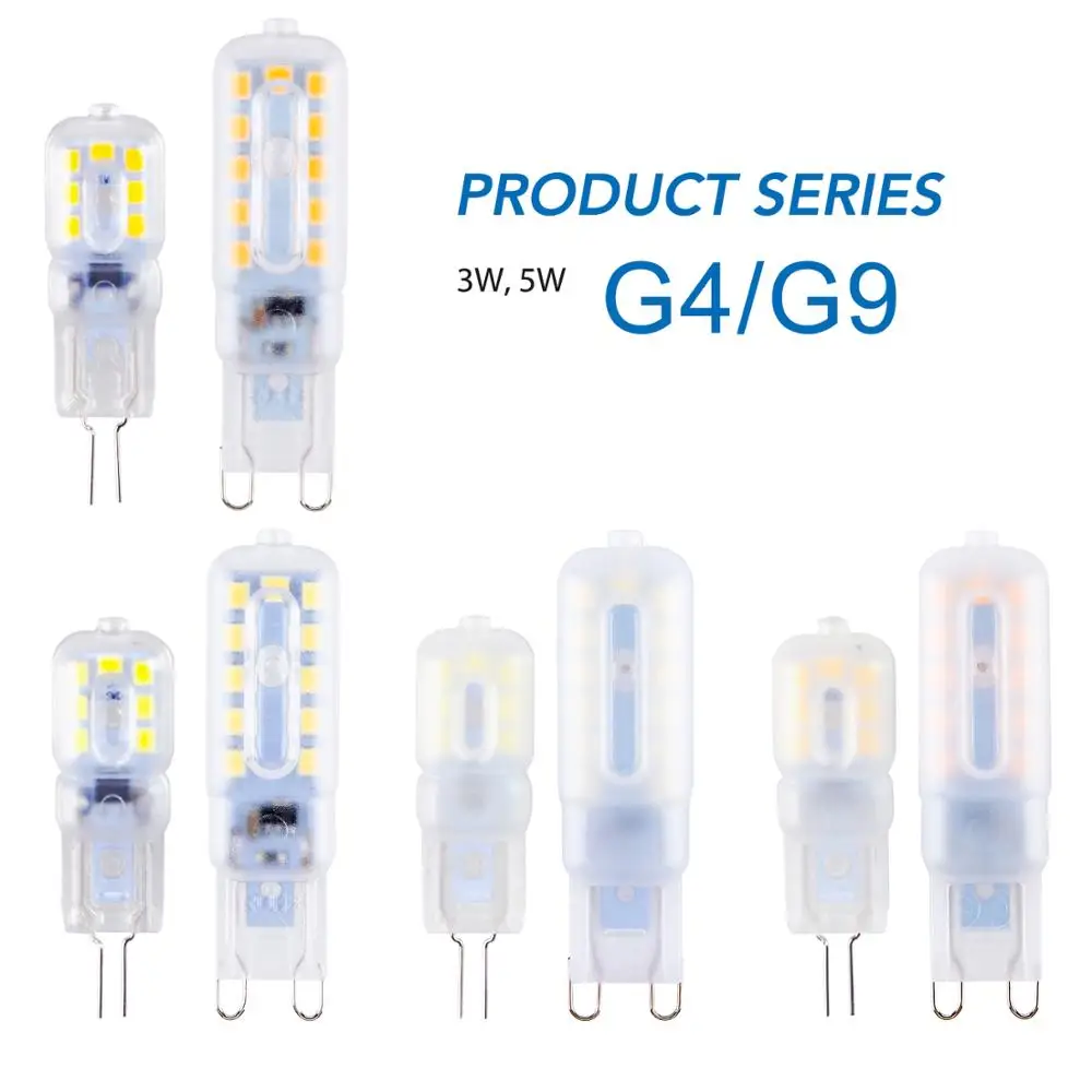 

G9 Led dimmer Light SMD2835 Bombilla g9 Led G4 Led Candle Light Spotlight Chandelier High Quality Lighting Replace Halogen Lamps