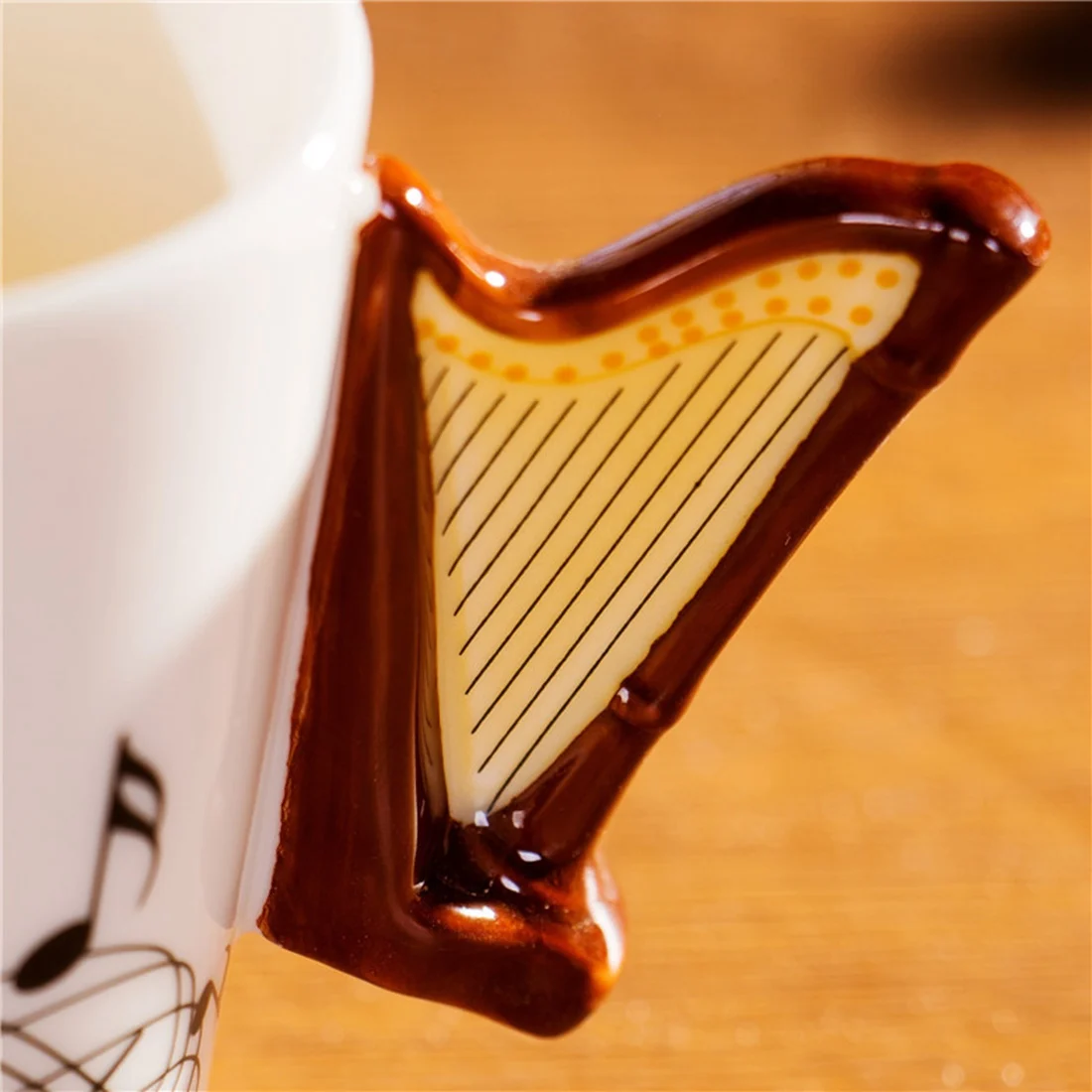 Креативная Новая керамическая чашка с рукояткой harp для кофе молока и чая