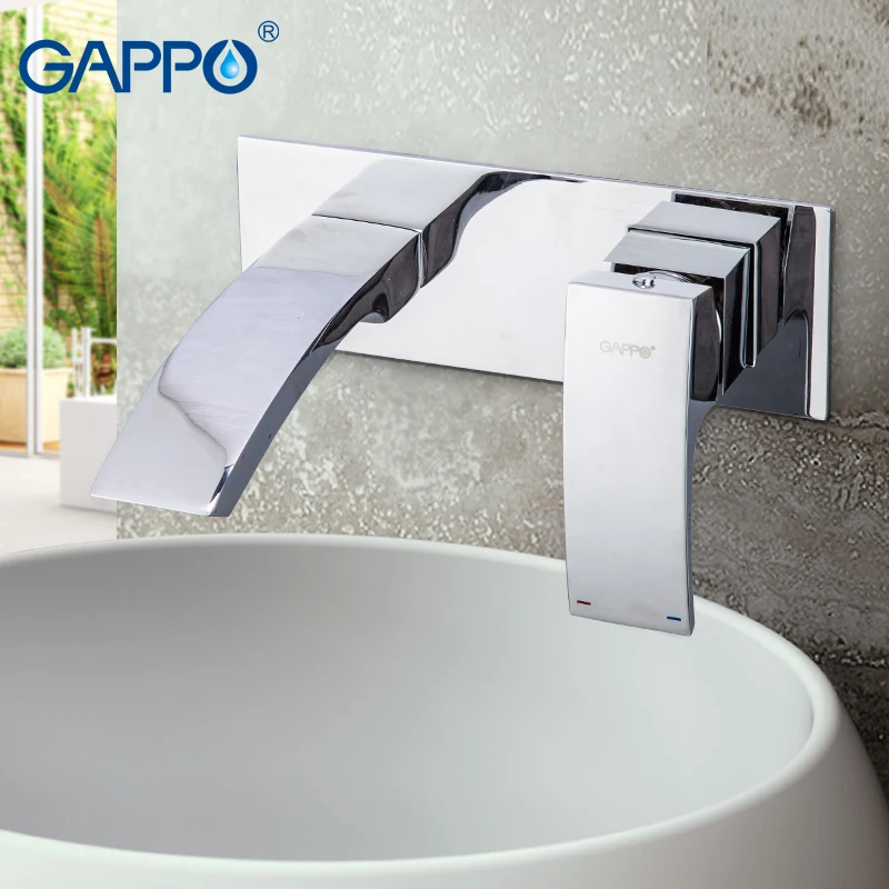 GAPPO Basin Faucet wall mounted bathroom sink faucet waterfall basin taps Water mixer shower mixers tap Sanitary Ware Suite GAPPO Basin Faucet wall mounted bathroom sink faucet waterfall basin taps Water mixer shower mixers tap Sanitary Ware Suite