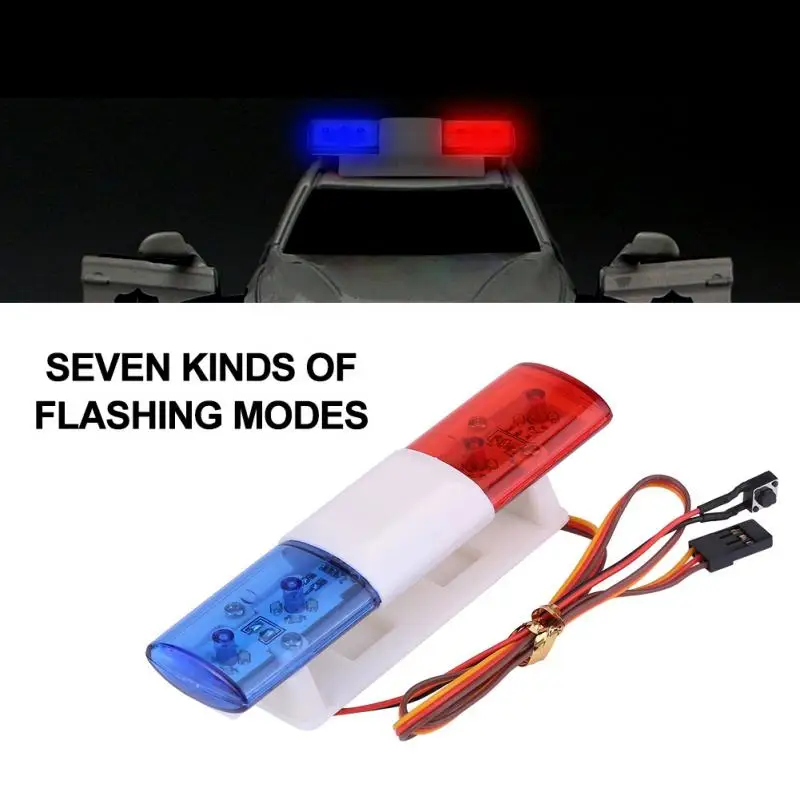 

LED Red Blue Warning Car Strobe Flashing Lights for Remote Control Car Model RC Accessory seven kinds of flashing models
