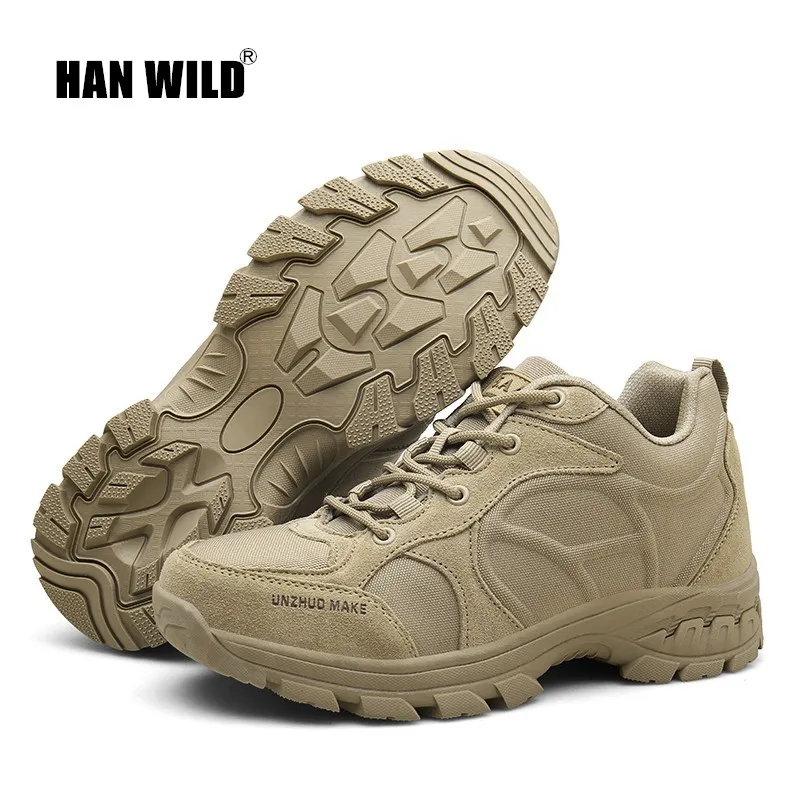 Мужские походные ботинки HAN WILD Нескользящие армейские для пустыни тактические