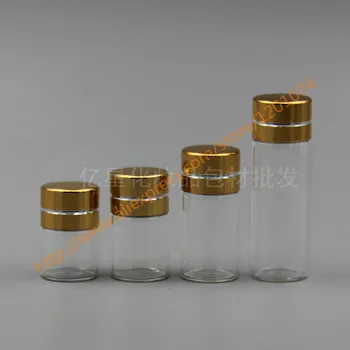 

1ml/2ml/3ml/5ml clear Glass Essential Oil Bottle With gold aluminum cap.Essential Oil Container,mini container,sample bottle