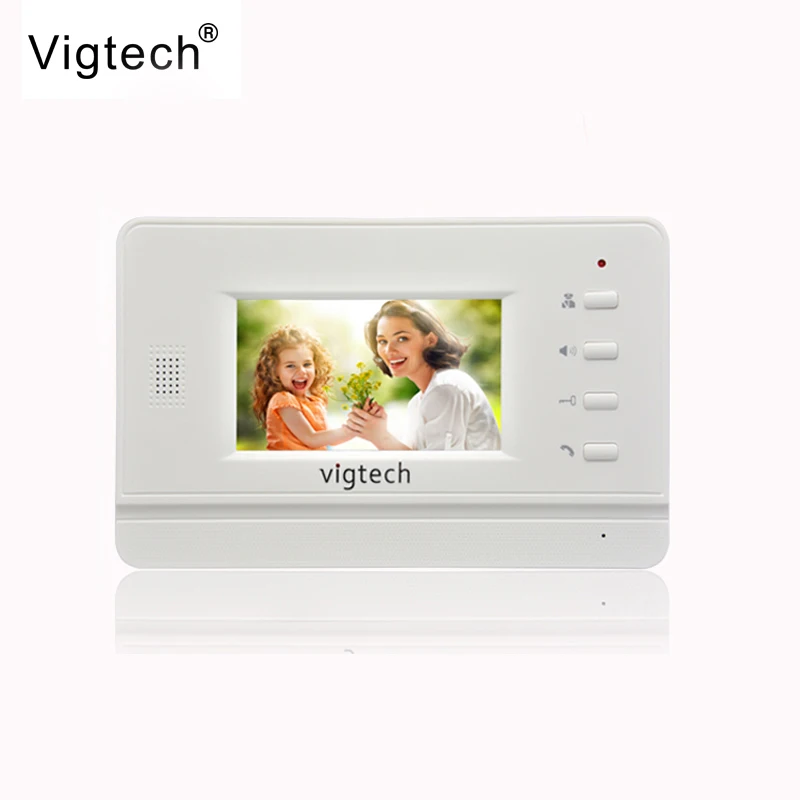 Домашний домофон Vigtech проводной ЖК дисплей 4 3 дюйма комнатное устройство монитор