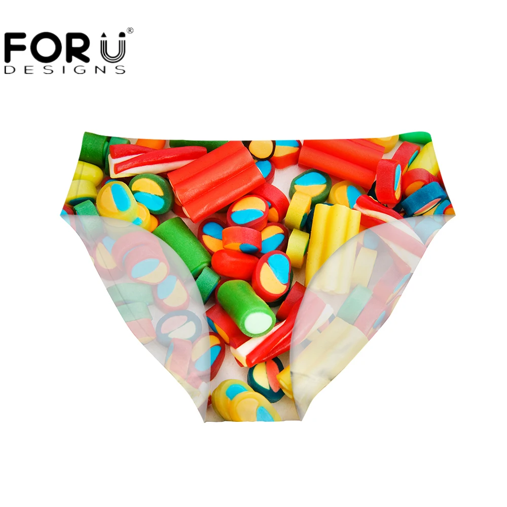 FORUDESIGNS Kawaii 3D нижнее белье с ярким рисунком Женские Бесшовные дышащие