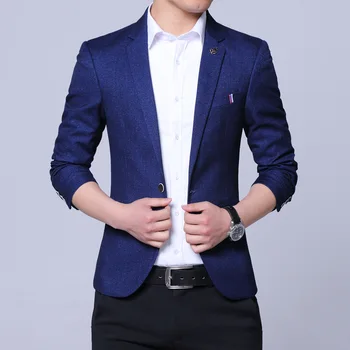 

Traje Hombre 2019 Men Fashion Slim Fit Masculine Blazers Comfortable Men's Suit Jacket 3 Colors