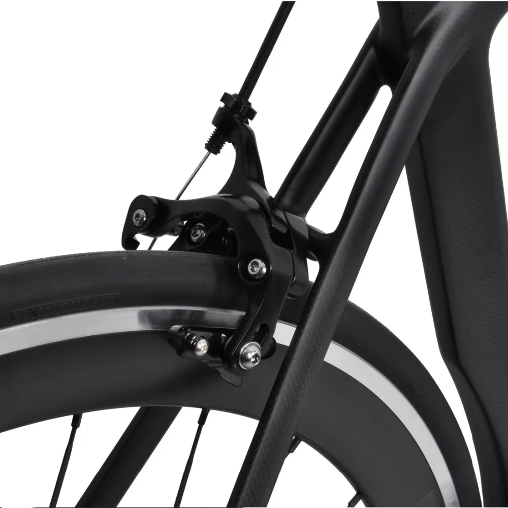 Cheap DENGFU Cheap Carbon Aero Road Bike Frame wheelset TaiWan Brake Lever Race Cycling Bicycle 3