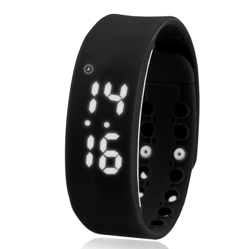 Умные мужские температурные наручные спортивные часы для бега многофункциональные женские студенческие шагомер цифровые электронные часы с силиконовым браслетом - Цвет: Picture Color