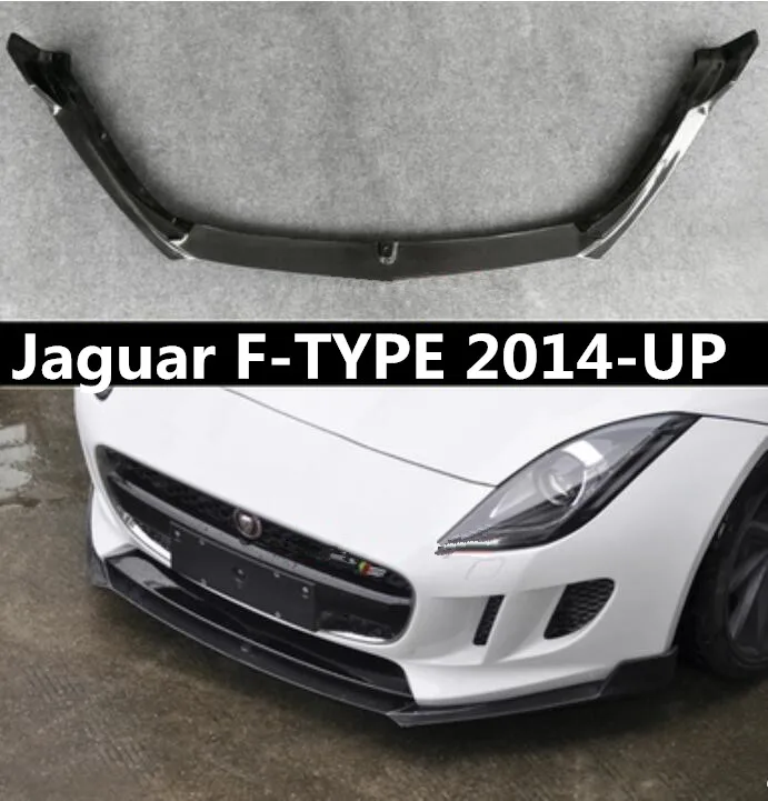 

JIOYNG Carbon Fiber Car Front Bumper Spoiler Lip, Auto Car Front Diffuser For Jaguar F-TYPE 2014 2015 2016 2017 2018 2019