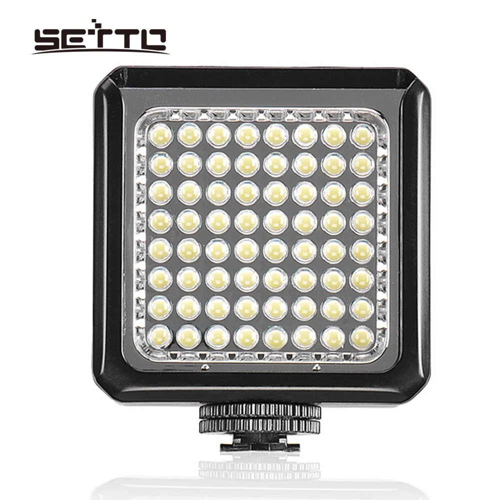 

64 LED Camera Video Light Panel Mounted on DSLR DV Video Camera With Daylight 5600K Portable Dimmable Led Video Light