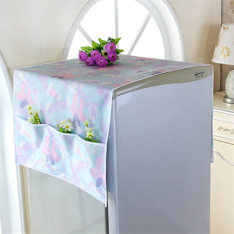 

printed cotton washing machine cover 2 sizes multipurpose household Refrigerator pocket dust proof cover home textile dust cloth