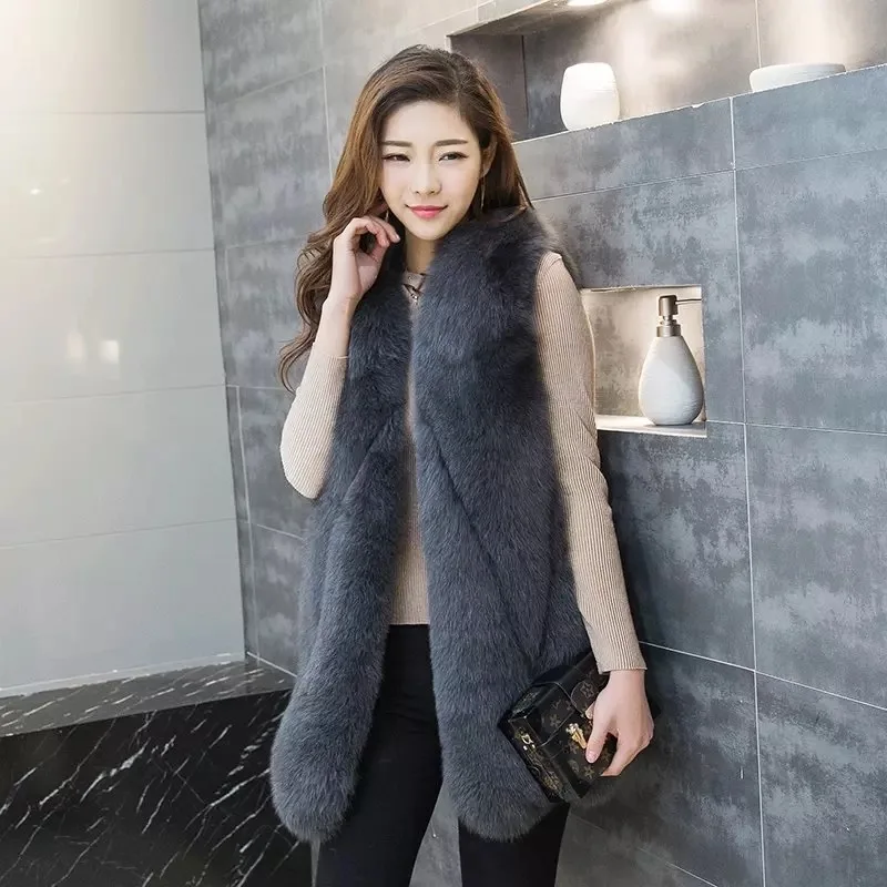 2019 новый меховой жилет из лисьего меха цельной кожи vestFox vestшуба | Женская одежда