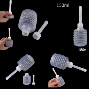 2 шт., 150 мл/180 мл, женская гигиеническая клизма, клизма, ректальный шприц, Анальный Вагинальный очиститель, одноразовый клизматор - изображение