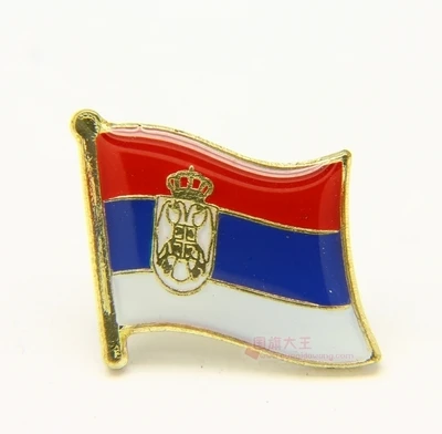 

National Flag Metal Lapel Pin Flag Pin serbia