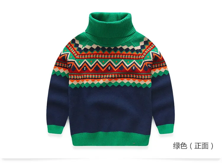 2018 Cold Winter Warm 3-12 Years Old Teenage Christmas Gift Thickening Turtleneck Knitted Baby Kids Turtleneck Sweater For Boy (8)